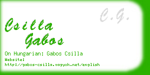 csilla gabos business card